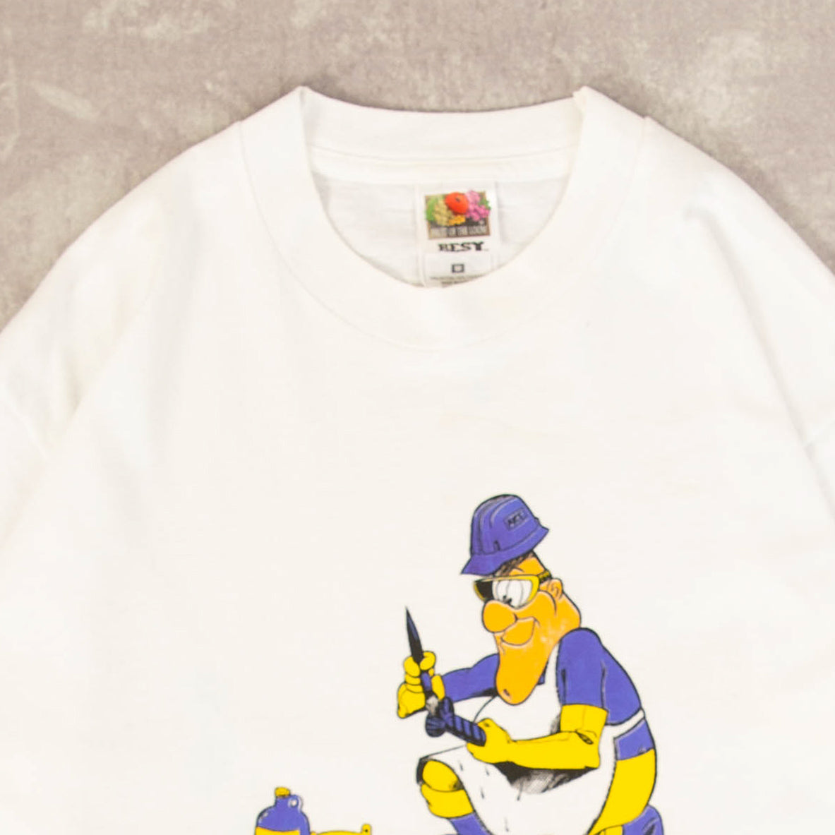 MEN'S VINTAGE 1990S PLAIN AND SIMPLE SINGLE STITCH T-SHIRT - MEDIUM