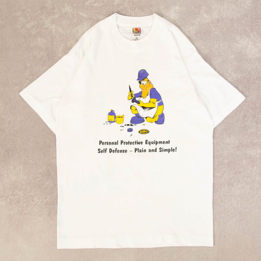 MEN'S VINTAGE 1990S PLAIN AND SIMPLE SINGLE STITCH T-SHIRT - MEDIUM